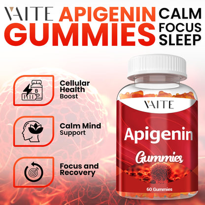 Apigenin 150mg Chamomile Gummies - Vegan Liposomal Calm Formula, Non-GMO