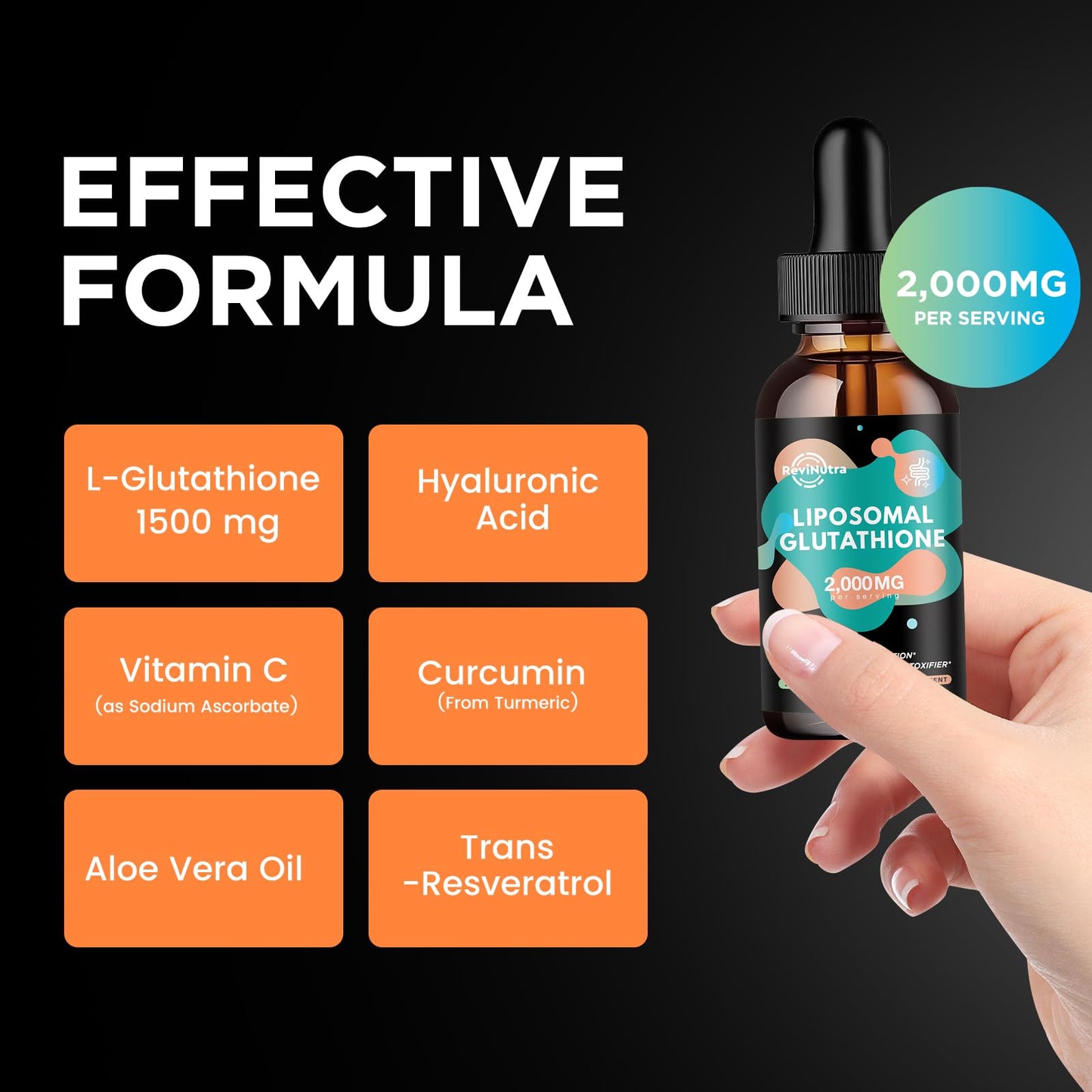 Liposomal Glutathione 2000mg Liquid Drops – Immune & Skin Health