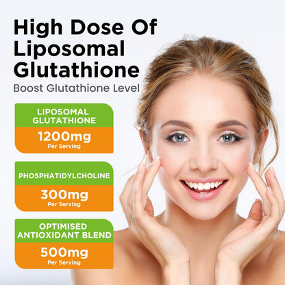 Liposomal Glutathione 2000mg Liquid Drops with Vitamin C – Immune Support, Anti-Aging & Skin Health | Pineapple 2oz