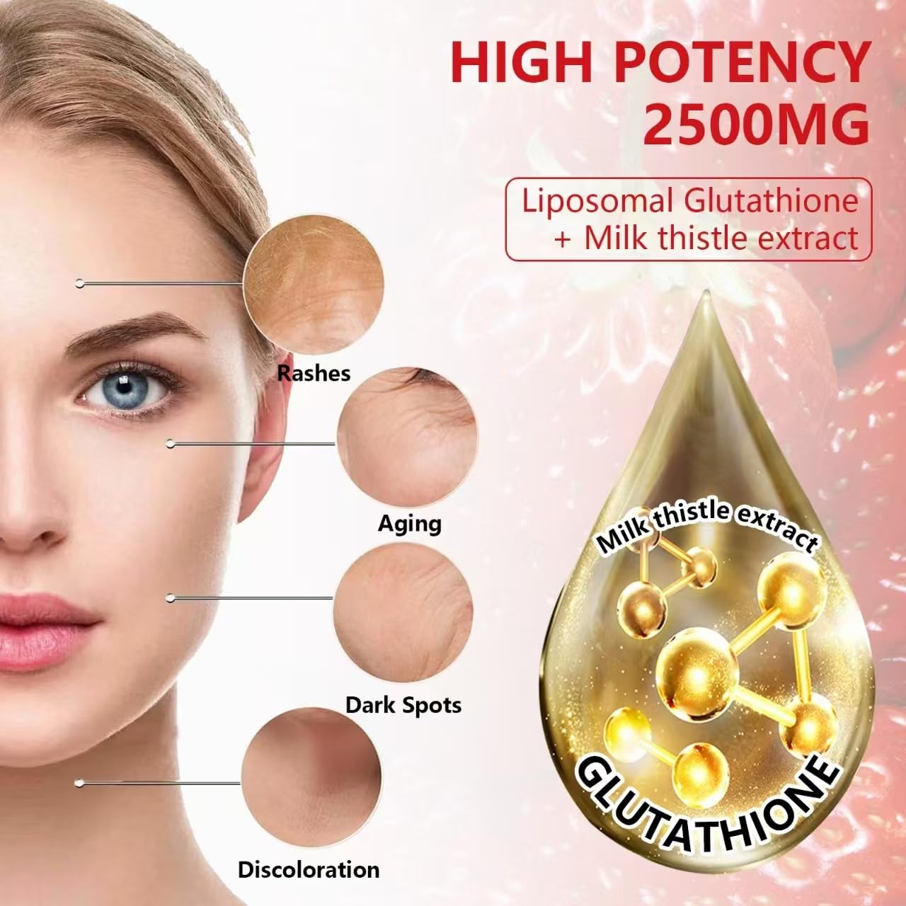 Extra Powerful 2500MG Liposomal Glutathione Gummies – Skin Whitening & Liver Support