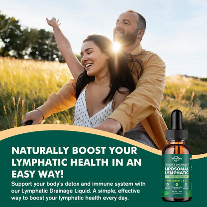 Liposomal Lymphatic Drainage Drops – Immune Support, Detox, Lemon Flavor, 2 fl oz