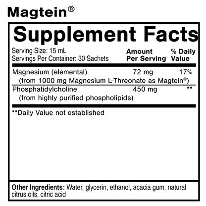 Liposomal Magtein Sachets – Travel-Ready Brain Magnesium (L-Threonate)