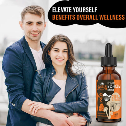 Liposomal Mushroom Drops 2000 MG – 20 Organic Extracts | Immunity & Cognition