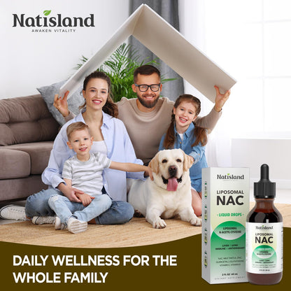 Liposomal NAC Drops - N-Acetyl Cysteine 600 mg (2 oz) with Milk Thistle & Quercetin