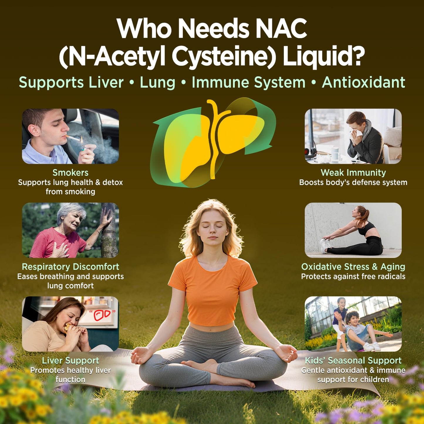 Liposomal NAC Drops - N-Acetyl Cysteine 600 mg (2 oz) with Milk Thistle & Quercetin