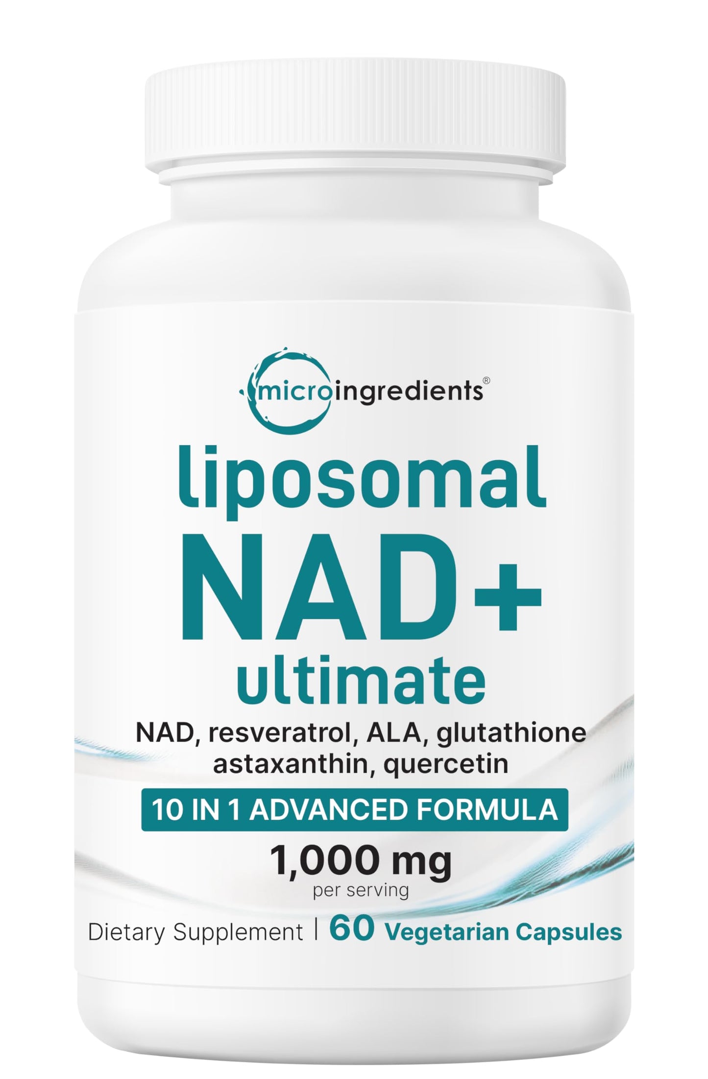 Liposomal NAD+ 1,000mg | 60 Veggie Capsules | Anti-Aging & Energy