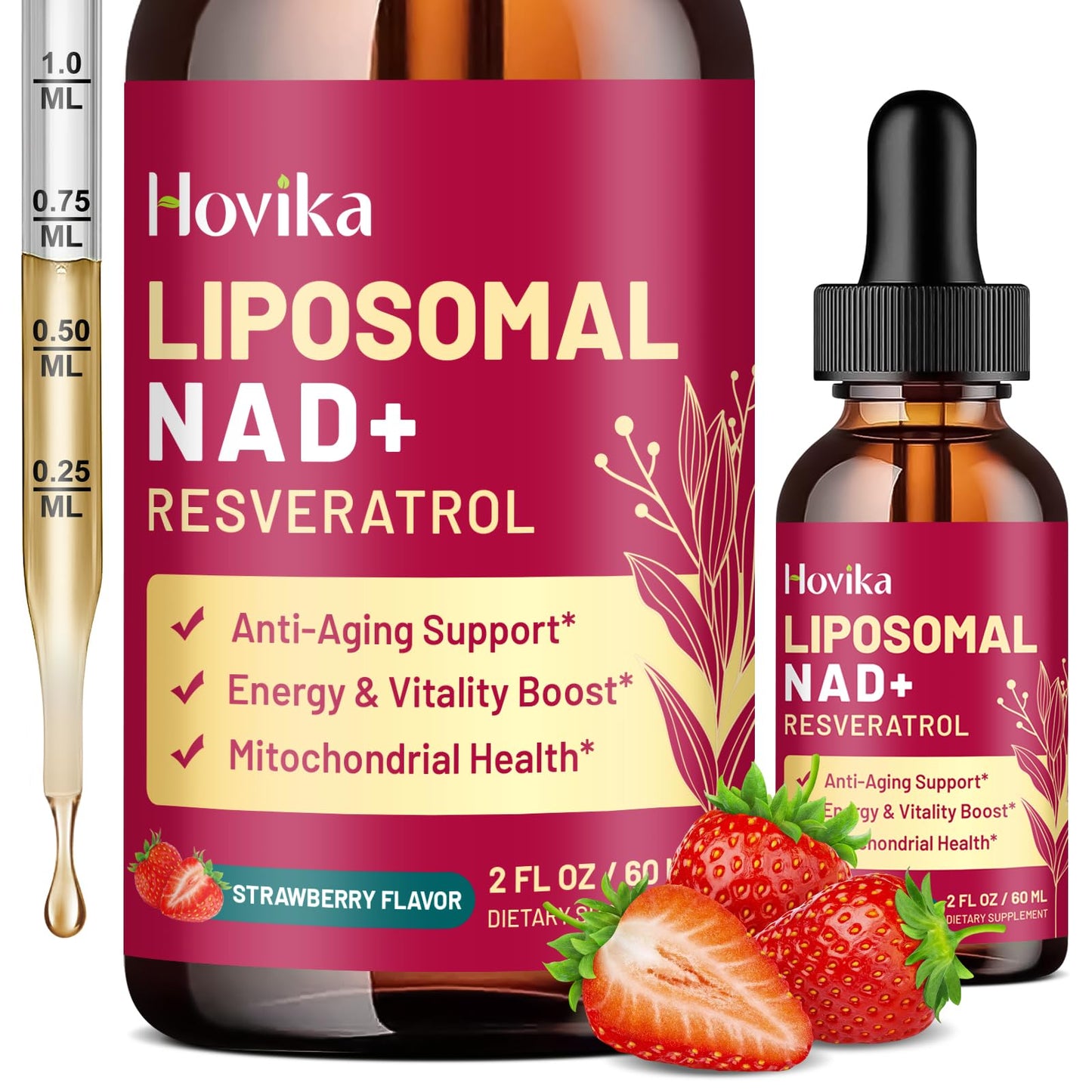 Liposomal NAD+ 1200mg with Resveratrol & Black Pepper - 2 oz