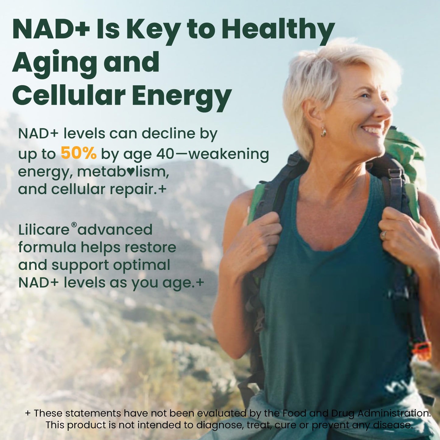 Liposomal NAD+ NR Resveratrol + CoQ10 | NMNH Anti-Aging (60 ct)