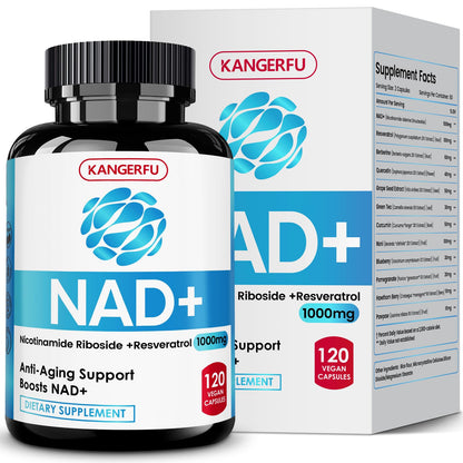 Liposomal NAD Resveratrol for Women - 1000mg NAD | Anti-Aging & Energy | 120 Capsules