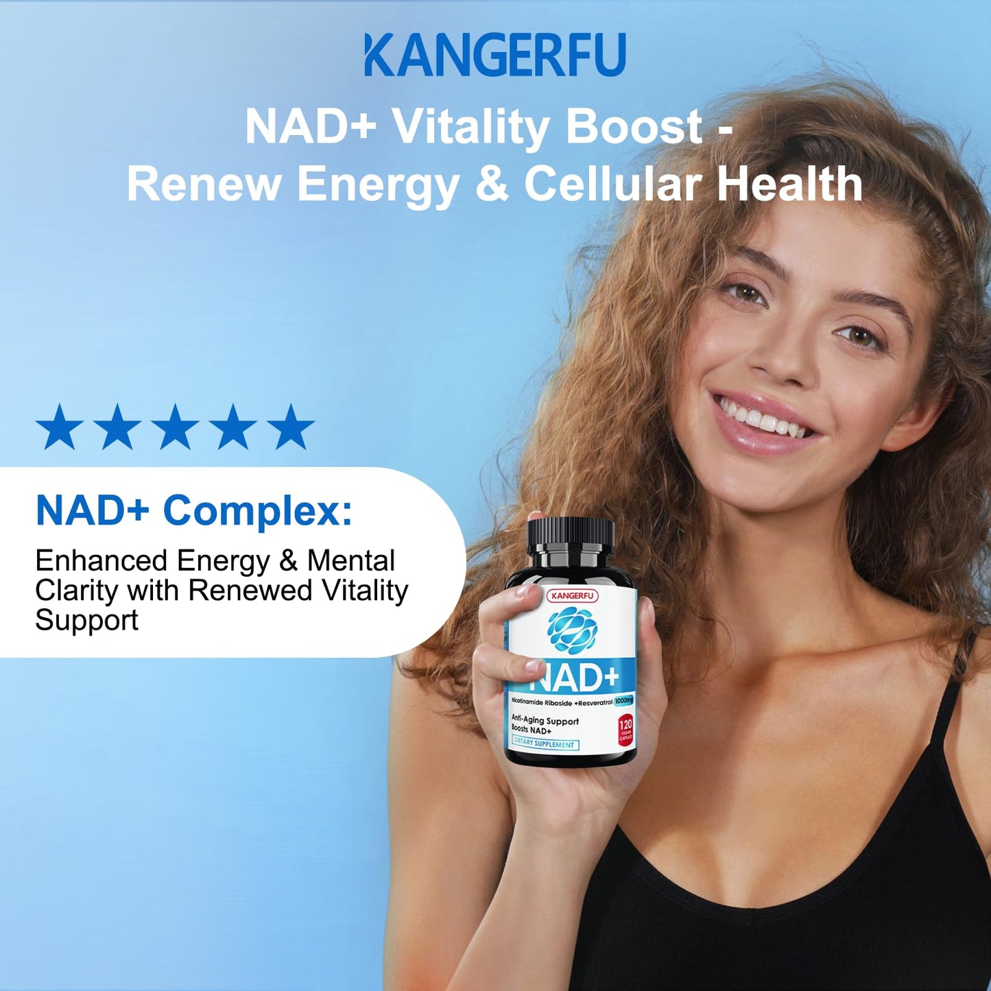 Liposomal NAD Resveratrol for Women - 1000mg NAD | Anti-Aging & Energy | 120 Capsules