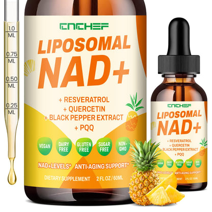 Liposomal NAD+ Drops 1500mg – Nicotinamide Riboside Chloride & Resveratrol