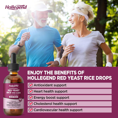 Liposomal Red Yeast Rice + CoQ10 Liquid Drops 1200mg – Heart Health