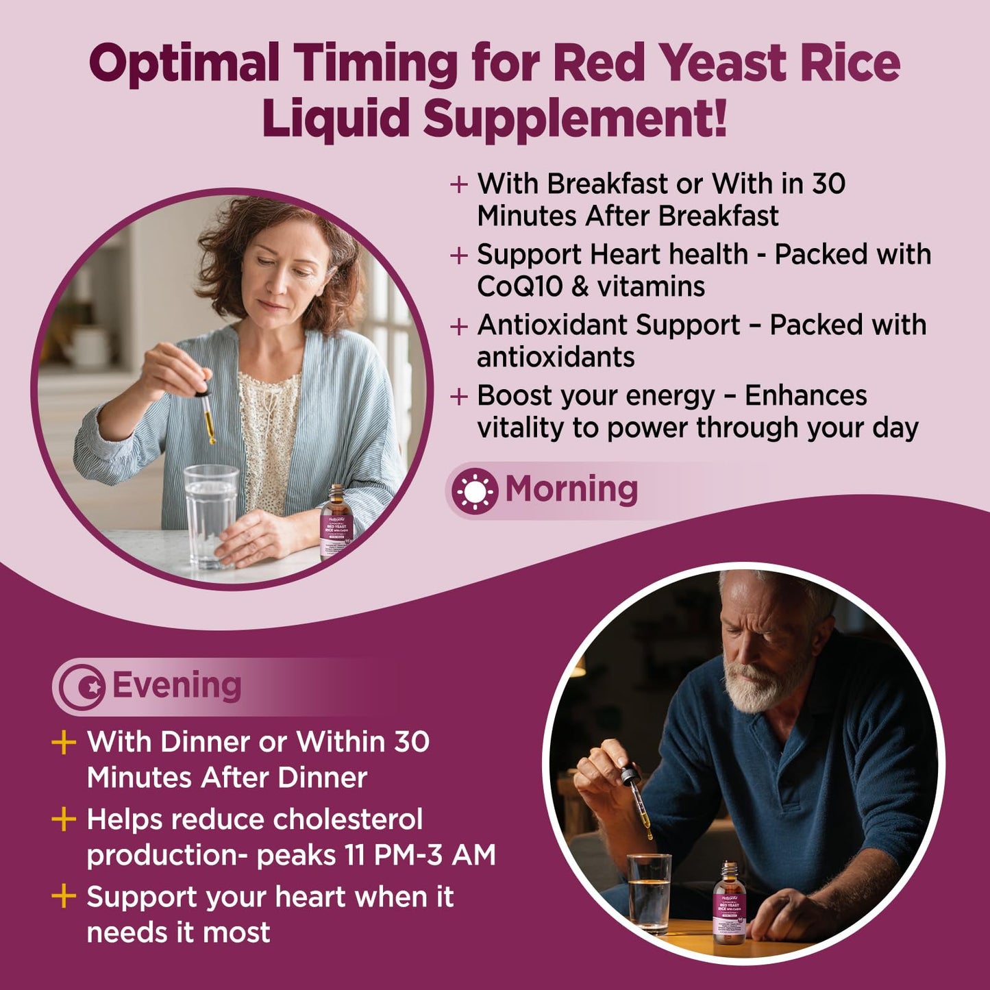 Liposomal Red Yeast Rice + CoQ10 Liquid Drops 1200mg – Heart Health