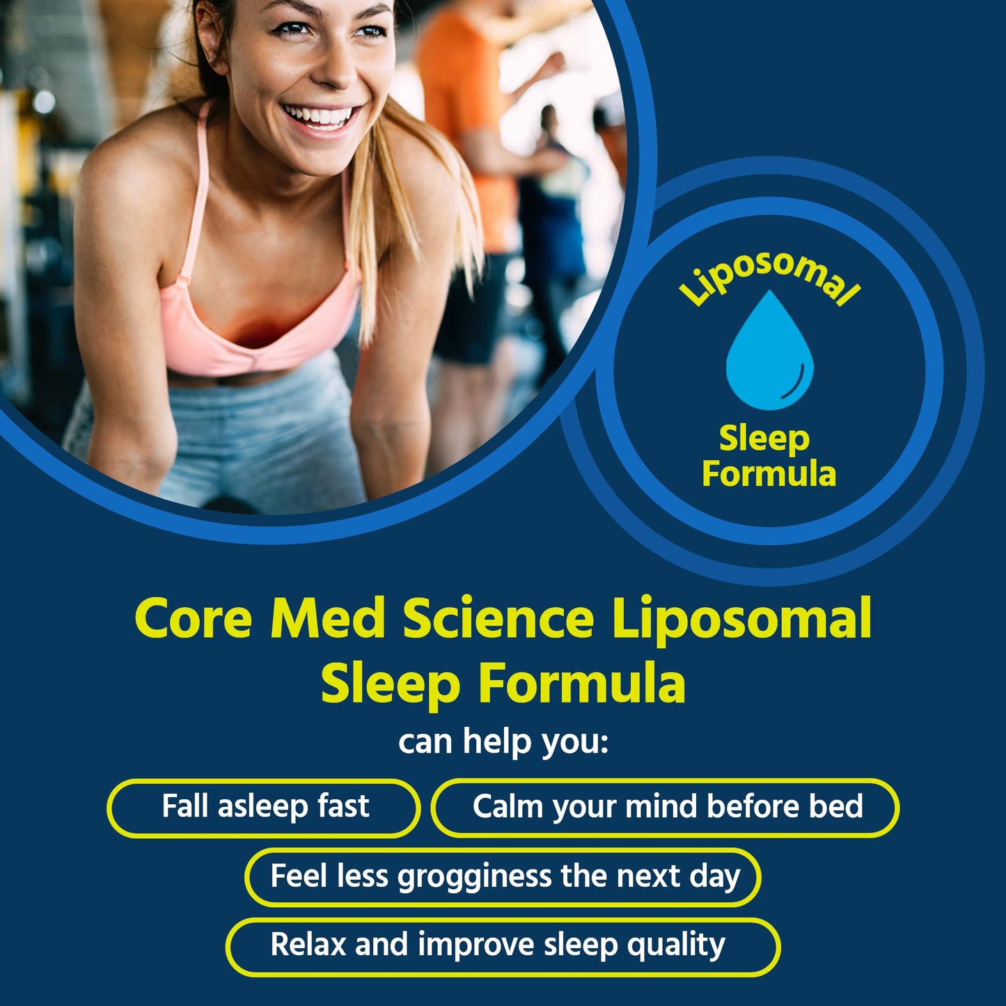 Liposomal Sleep Spray Formula by Core Med Science – 1 Fl Oz | Melatonin, GABA & Glutathione Sleep Aid