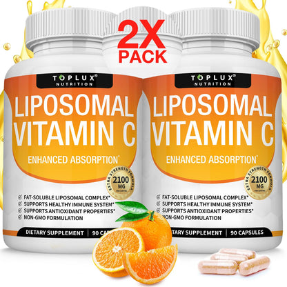 Liposomal Vitamin C 2100mg – High Absorption Immune Support | Vegan
