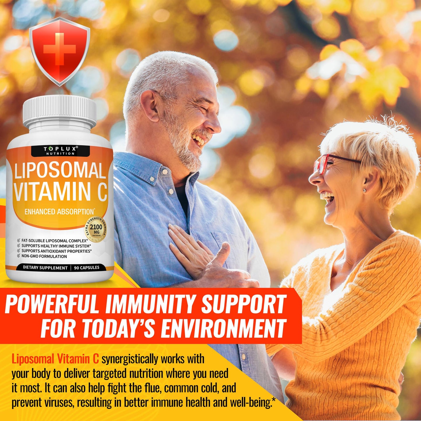 Liposomal Vitamin C 2100mg – High Absorption Immune Support | Vegan