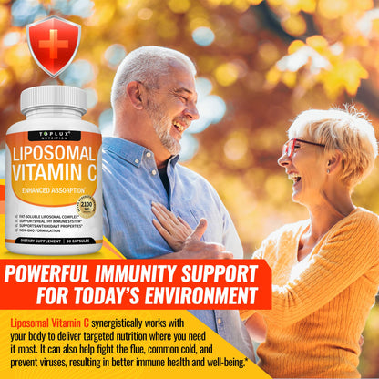 Liposomal Vitamin C 2100mg – High Absorption Immune Support | Vegan