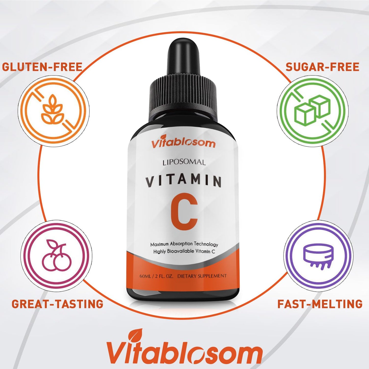 Liposomal Vitamin C Liquid Drops for Adults – Maximize Vitamin C, 60ml (1 Bottle)