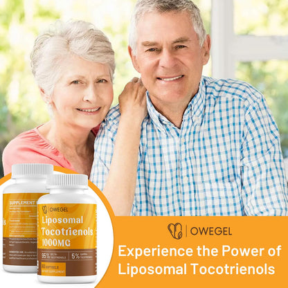 Liposomal Vitamin E Tocotrienols 1000mg - High Potency Tocotrienol Supplements (95% Delta, 5% Gamma)