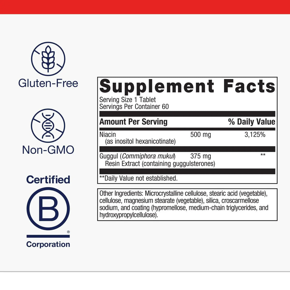 Metagenics Lipotain - Non-Flush Niacin & Guggul Extract (60 Tablets) | Supports Healthy Blood Lipids BritishVita | Premium UK Vitamins & Wellness Supplements