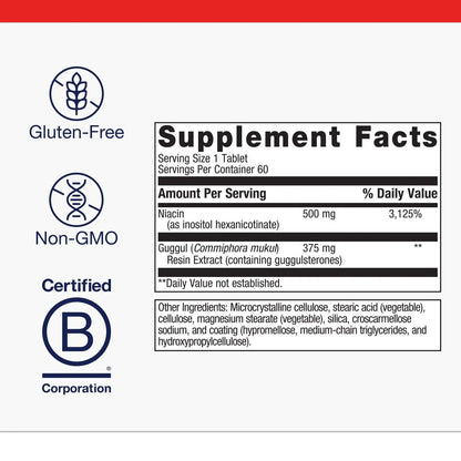 Metagenics Lipotain - Non-Flush Niacin & Guggul Extract (60 Tablets) | Supports Healthy Blood Lipids BritishVita | Premium UK Vitamins & Wellness Supplements