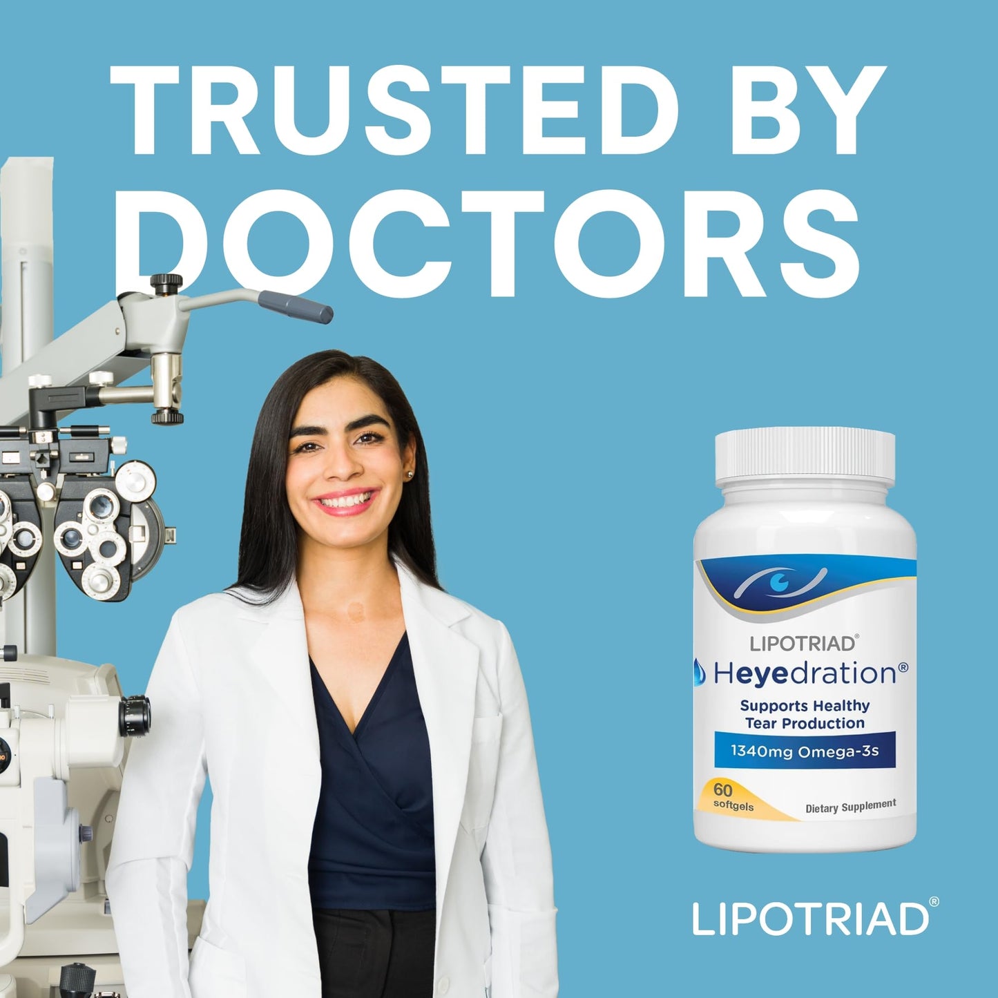 Lipotriad Heyedration Eye Vitamins - 60 Softgels, 30-Day Omega-3 Eye Health Formula