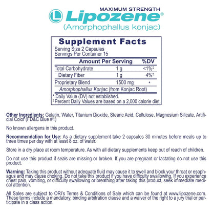 Lipozene Diet Pills – 4 Bottles (120 Capsules) Fiber-Based Appetite Control BritishVita | Premium UK Vitamins & Wellness Supplements