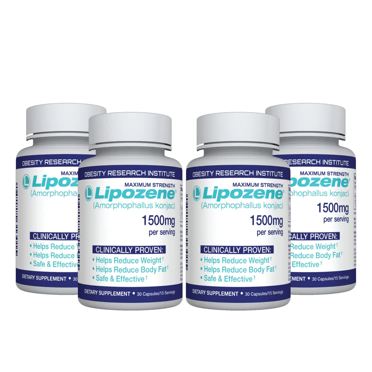 Lipozene Diet Pills – 4 Bottles (120 Capsules) Fiber-Based Appetite Control BritishVita | Premium UK Vitamins & Wellness Supplements