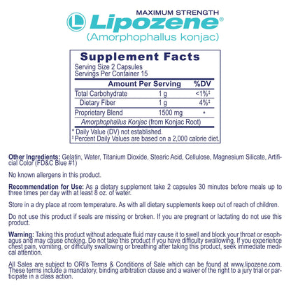 Lipozene Diet Pills – 4 Bottles (120 Capsules) Fiber-Based Appetite Control BritishVita | Premium UK Vitamins & Wellness Supplements