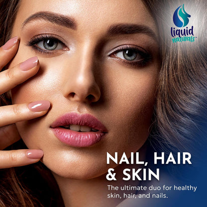 Liquid Collagen & Biotin Drops – Vanilla Flavor, 2oz | Hair, Skin & Nails Support, Keto Friendly