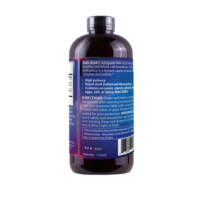 Liquid Folic Acid 800 MCG, 8 oz - Dr's Advantage