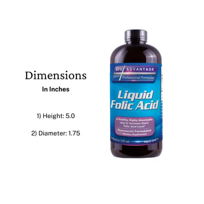 Liquid Folic Acid 800 MCG, 8 oz - Dr's Advantage