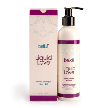 Liquid Love Vanilla Exotique Body Oil – Vegan Massage Oil, Made in USA, 8 fl oz