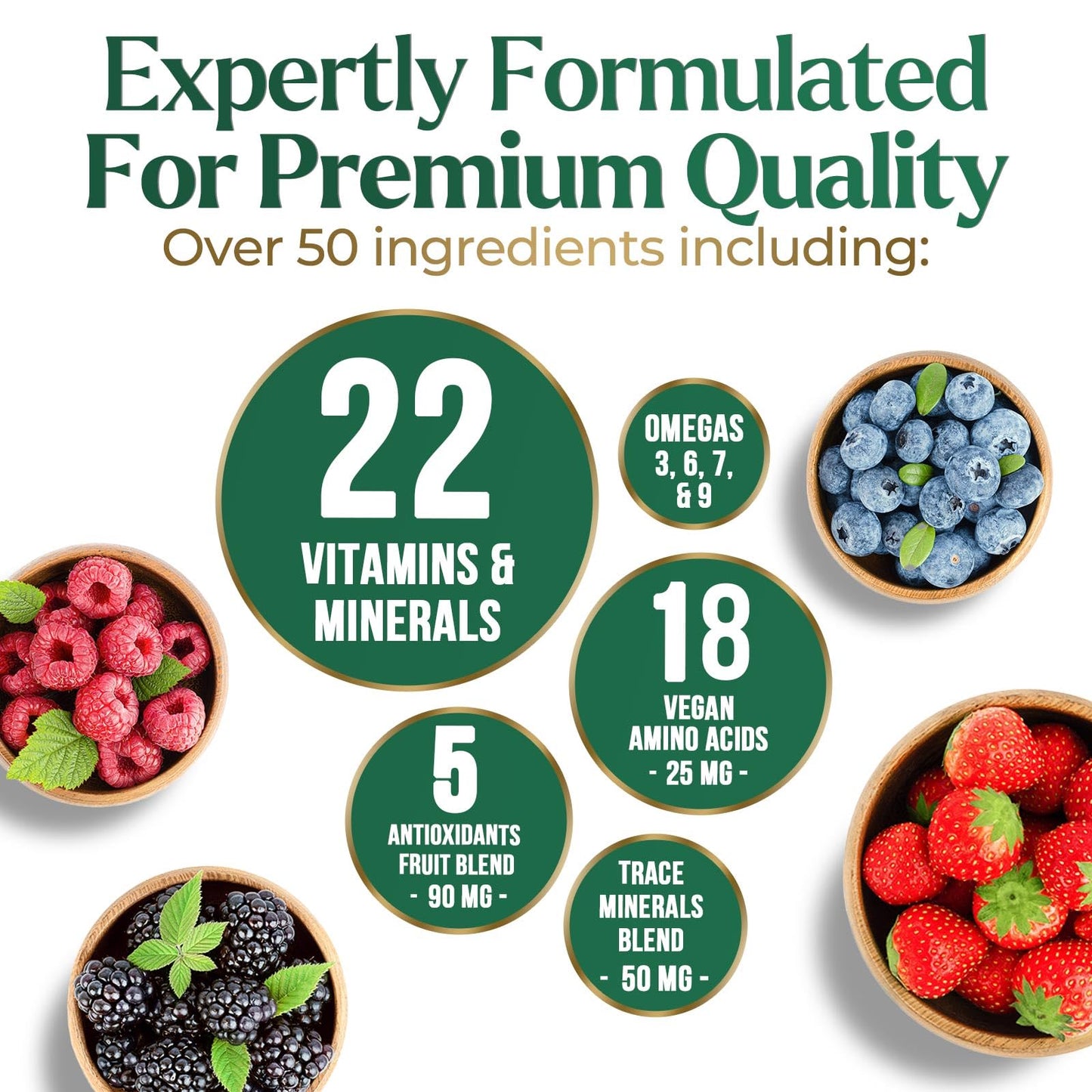 Liquid Multivitamin Berry Flavor - Sugar Free Daily Vitamin for Women, Men & Kids | Vegan, Non-GMO, 15 oz