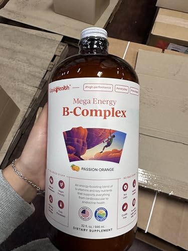 LIQUIDHEALTH Mega Energy Methylated B-Complex – Adult Liquid Vitamin (USA Made, Vegan)