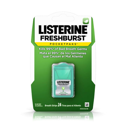 Listerine Freshburst Pocketpaks – Mint Breath Strips (24 Strips)