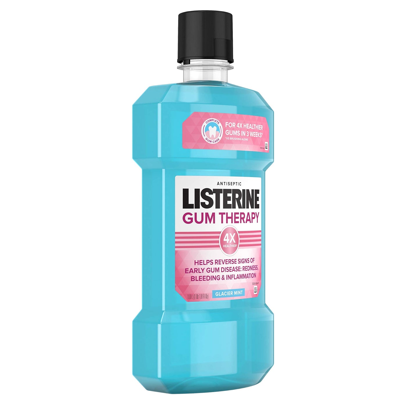 Listerine Gum Therapy Anti-Plaque & Gingivitis Mouthwash – Glacier Mint, 1 L (Pack of 3)