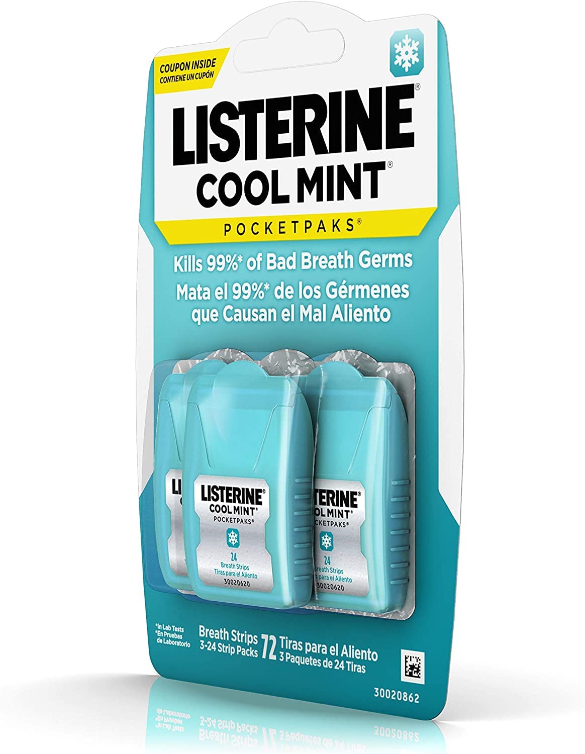 Listerine Cool Mint Pocketpaks Breath Strips – 288 Strips (12-24-Strip Pack)