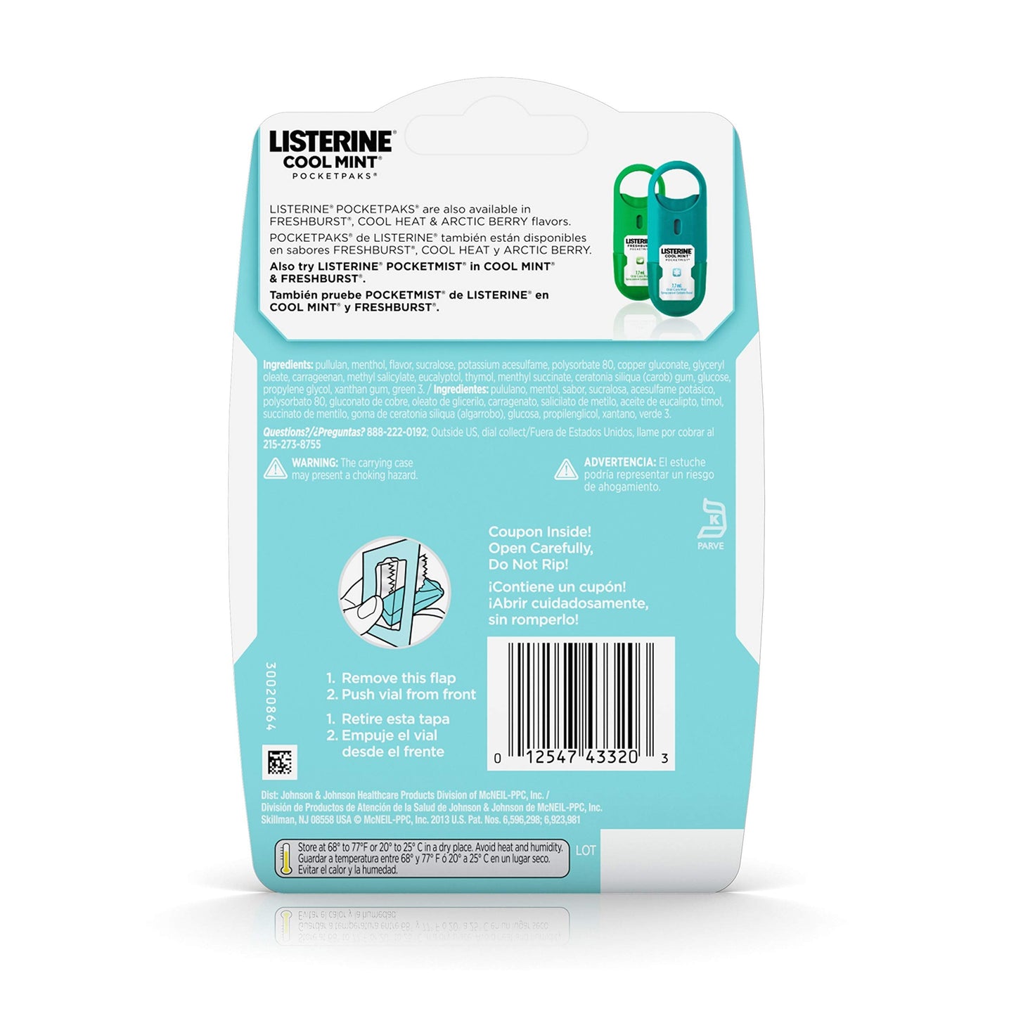 Listerine Pocketpaks Breath Strips – Cool Mint, 72 Count (Pack of 1)