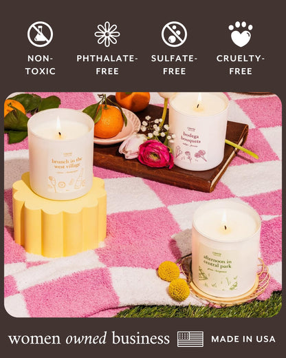 Brunch in The West Village Candle – Citrus & Champagne (9oz, Vegan Soy)