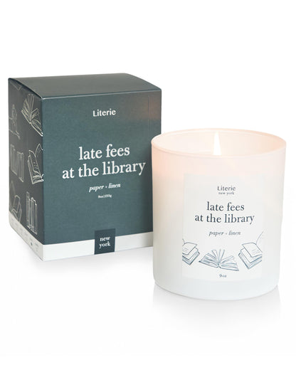 Literie NYC Inspired Candle – Paper & Linen, 9oz, 50-Hour Burn | Vegan Soy & Coconut