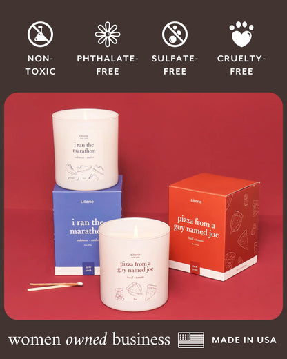 Literie NYC Inspired Candle – I Ran The Marathon, Oakmoss & Amber (9oz)