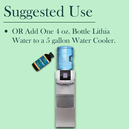 Lithia Water, 4 fl oz (Pack of 2) - Calms, Balances Moods, Supports Kidneys & Adrenal Function