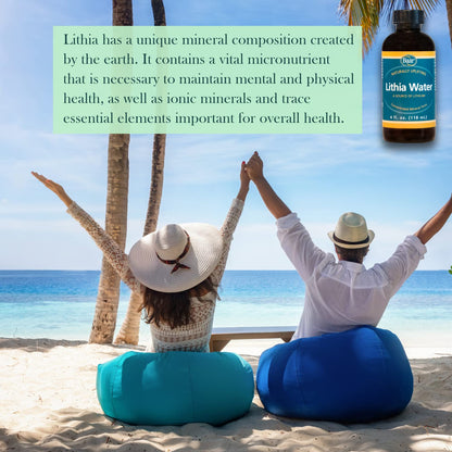 Lithia Water, 4 fl oz (Pack of 2) - Calms, Balances Moods, Supports Kidneys & Adrenal Function