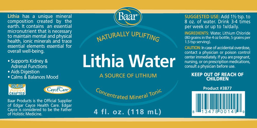 Lithia Water, 4 fl oz (Pack of 2) - Calms, Balances Moods, Supports Kidneys & Adrenal Function
