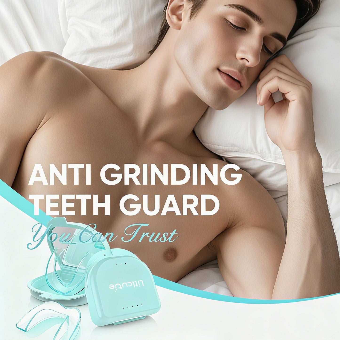 Litlcutie Mouth Guard for Grinding Teeth at Night – 4 Pack, 2 Sizes, Spearmint Green