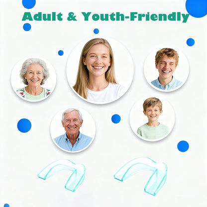 Litlcutie Mouth Guard for Grinding Teeth at Night – 4 Pack, 2 Sizes, Spearmint Green