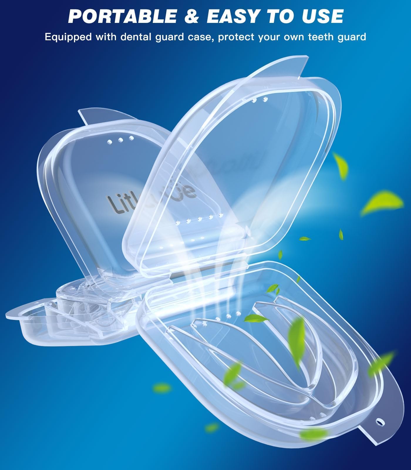 Litlcutie Mouth Guard for Teeth Grinding at Night | 4 Pack / 2 Sizes | Clear