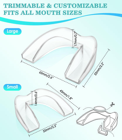 Litlcutie Mouth Guard for Teeth Grinding at Night – 4 Pack, 2 Sizes, Transparent