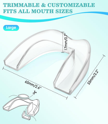Litlcutie Mouth Guard for Teeth Grinding – Large, 4 Pack, Transparent EVA